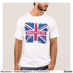 Manchester T-Shirt With Distressed Union Jack Design