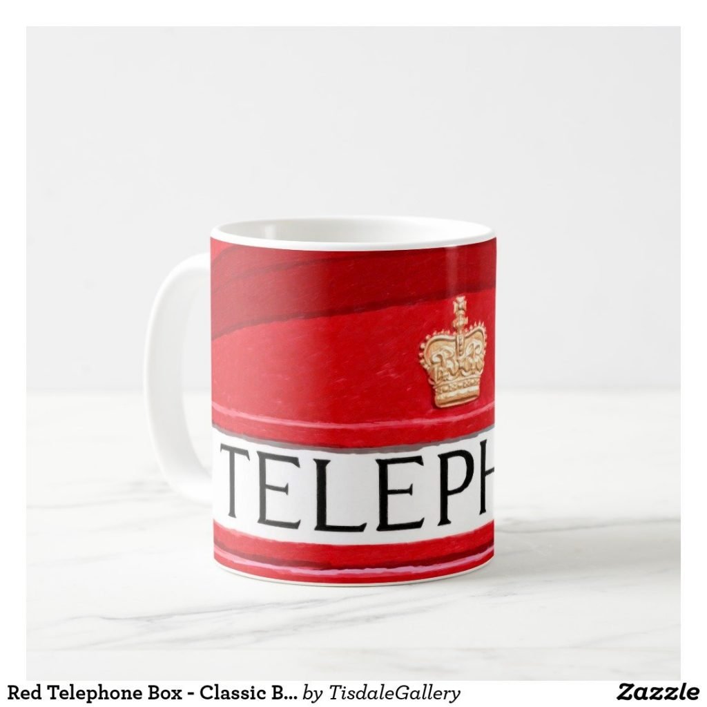 Red Telephone Box Coffee Mug - Left View