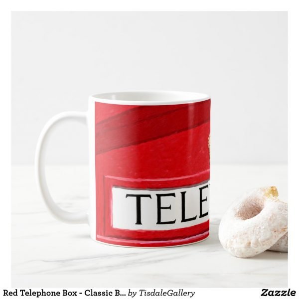 2 4 or Set of 6 Red Telephone Phone Box Souvenir Picture Mug NEW 1 