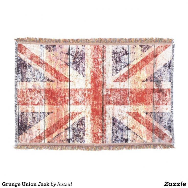 Vintage Union Jack Throw Blanket