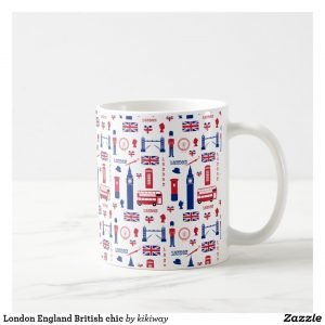 London Coffee Mug - British Chic Pattern