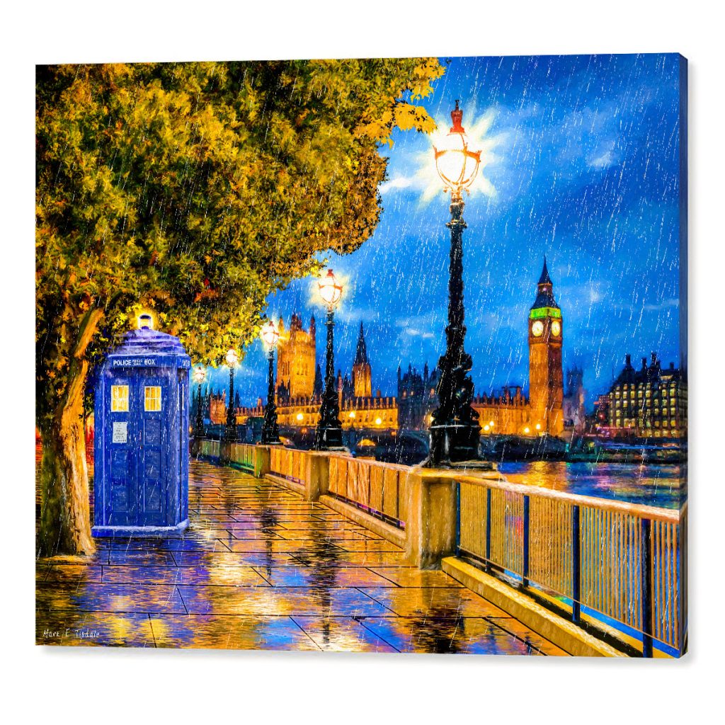 Doctor Who Tardis Wall Art - Canvas Print by Mark Tisdale